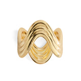 Ripple Napkin Rings (Set of 4) - Gold