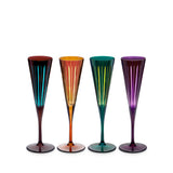 Prism Champagne Flutes - Assorted (Set of 4)