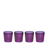 Prism Double Old Fashioned Glasses - Purple(Set of 4)