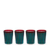 Prism Highball Glasses-Bordeaux (Set of 4)
