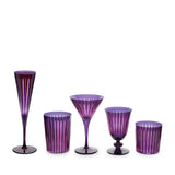 Prism Champagne Flutes - Purple (Set of 4)