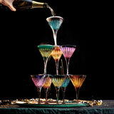 Prism Martini Glasses - Purple( (Set of 4)
