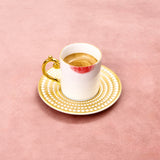 Perlée Espresso Cup + Saucer - Gold