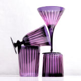 Prism Martini Glasses - Purple( (Set of 4)