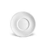 White Corde Saucer - Nod to Old-World Silk Cords - Sculptural and Timeless with Hand-Painted Porcelain - Classic Craftsmanship