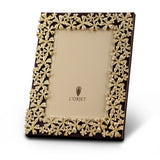 8x10-Inch Garland Frame in Gold and Yellow Crystals - Timeless Piece with Hand-Crafted Details and Exemplary Beauty
