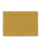 Mustard Linen Sateen Placemats - Hand-Crafted Linen Woven Textile - Luxurious & Intricate Soft Sateen Placemats