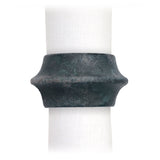 Aged Iron Terra Cuff Napkin Rings Made of Porcelain - Refined with a Glaze Finish, Aged Iron Aesthetic is Elegant & Timeless