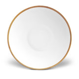 Large Soie Tressée Coupe Bowl in Gold - Classic Yet Modern Design Made of Limoges Porcelain Creates a Contemporary Look on an Ancient Shape