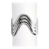 Ripple Napkin Rings  (Set of 4) - Platinum