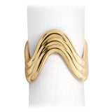 Ripple Napkin Rings  (Set of 4) - Gold