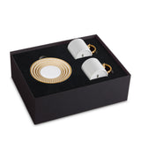 Perlée Gold Espresso Cup + Saucer (Set Of 2)