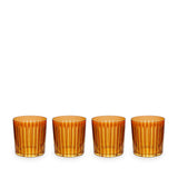 Prism Double Old Fashioned Glasses - Amber  (Set of 4)
