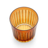 Prism Double Old Fashioned Glasses - Amber  (Set of 4)
