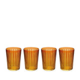 Prism Highball Glasses - Amber (Set of 4)