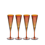 Prism Champagne Flutes - Amber (Set of 4)
