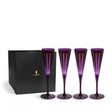 Prism Champagne Flutes - Purple (Set of 4)