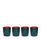 Prism Double Old Fashioned Glasses-Bordeaux (Set of 4)