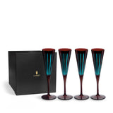 Prism Champagne Flutes - Bordeaux (Set of 4)