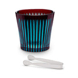 Prism Ice Bucket + Tongs - Bordeaux