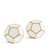 Pentagon Spice Jewels - White + Gold (Set of 2)