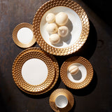 Aegean Rimmed Serving Bowl - Gold