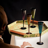 Prism Champagne Flutes - Bordeaux (Set of 4)