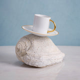 Neptune Gold Espresso Cup + Saucer (Set of 2)