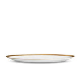 Large Corde Oval Platter in Gold - Nod to Old-World Silk Cords - Sculptural and Timeless with Hand-Painted Porcelain - Classic Craftsmanship