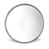 Corde Coupe Bowl in Platinum - Nod to Old-World Silk Cords - Sculptural and Timeless with Hand-Painted Porcelain - Classic Craftsmanship