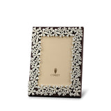 4x6-Inch Garland Frame in Platinum and White Crystals - Timeless Piece with Hand-Crafted Details and Exemplary Beauty