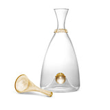 Medium Oro Decanter in Gold - Timeless Piece Featuring Signature Orb Wrapped in Crackled Gold Leaf