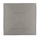 Black and Ecru Linen Sateen Concorde Napkins by L'OBJET - Definitive Lines with a Bold Look Create an Exquisite Set