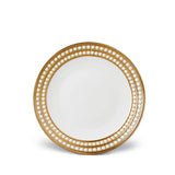 Perlée Dessert Plate in Gold - Timeless and Sophisticated Dinnerware Crafted from Limoges Porcelain and Infused with Detailed Craftsmanship