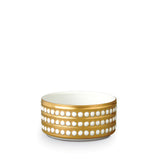 Small Perlée Deep Bowl in Gold - Timeless and Sophisticated Dinnerware Crafted from Limoges Porcelain and Infused with Detailed Craftsmanship