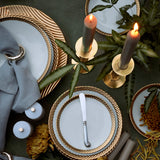 Corde Dinnerware in Gold - Nod to Old-World Silk Cords - Sculptural and Timeless with Hand-Painted Porcelain - Classic Craftsmanship