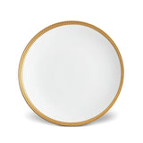 Soie Tressée Dinner Plate in Gold - Classic Yet Modern Design Made of Limoges Porcelain Creates a Contemporary Look on an Ancient Shape
