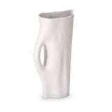 Timna Pitcher in Stone - Sculpted from Porcelain - Flowing Vessel Features Exemplary Craftsmanship with Detailed Finish